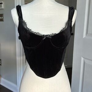 Garage Velvet Corset Top